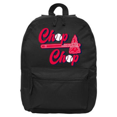 Chop Chop Atlanta Baseball Lover Fan 16 in Basic Backpack