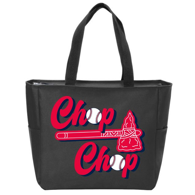 Chop Chop Atlanta Baseball Lover Fan Zip Tote Bag