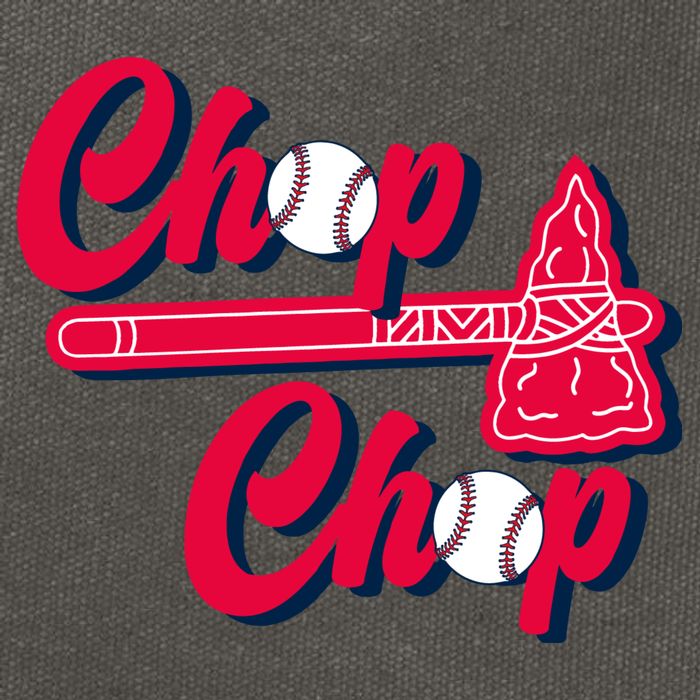 Chop Chop Atlanta Baseball Lover Fan Cotton Canvas Backpack
