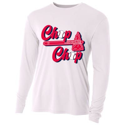 Chop Chop Atlanta Baseball Lover Fan Cooling Performance Long Sleeve Crew