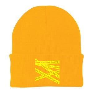 Caution Knit Cap Winter Beanie