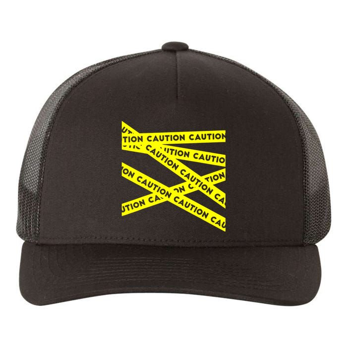 Caution Yupoong Adult 5-Panel Trucker Hat