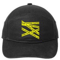 Caution 7-Panel Snapback Hat