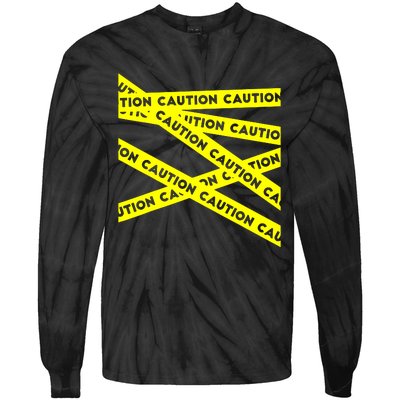 Caution Tie-Dye Long Sleeve Shirt