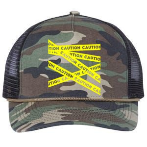 Caution Retro Rope Trucker Hat Cap