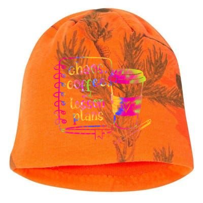 Chaos Coffee And Lesson Plans Teacher Day Gift Kati - Camo Knit Beanie