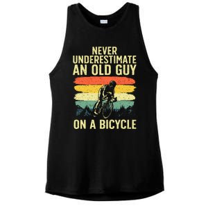 Cool Cycling Art For Men Grandpa Bicycle Riding Cycle Racing Ladies PosiCharge Tri-Blend Wicking Tank