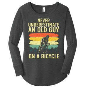 Cool Cycling Art For Men Grandpa Bicycle Riding Cycle Racing Women's Perfect Tri Tunic Long Sleeve Shirt