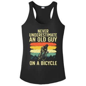 Cool Cycling Art For Men Grandpa Bicycle Riding Cycle Racing Ladies PosiCharge Competitor Racerback Tank