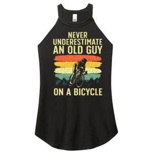 Cool Cycling Art For Men Grandpa Bicycle Riding Cycle Racing Women's Perfect Tri Rocker Tank