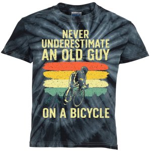 Cool Cycling Art For Men Grandpa Bicycle Riding Cycle Racing Kids Tie-Dye T-Shirt