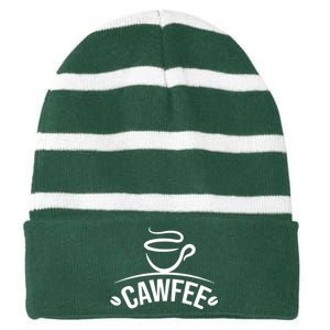 Cawfee Striped Beanie with Solid Band