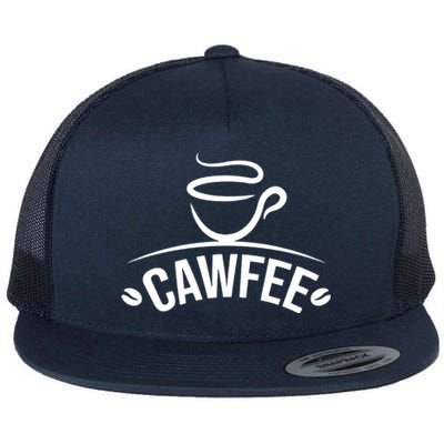 Cawfee Flat Bill Trucker Hat