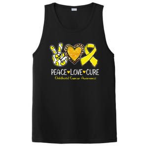 Childhood Cancer Awareness Love Cure Yellow Ribbon Gift PosiCharge Competitor Tank