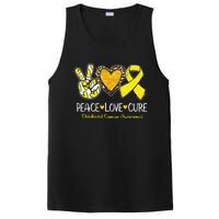 Childhood Cancer Awareness Love Cure Yellow Ribbon Gift PosiCharge Competitor Tank