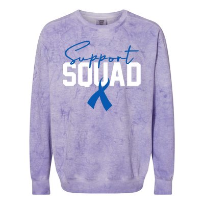 Colon Cancer Awareness Support Squad Colorblast Crewneck Sweatshirt