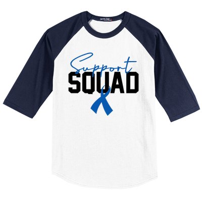 Colon Cancer Awareness Support Squad Baseball Sleeve Shirt