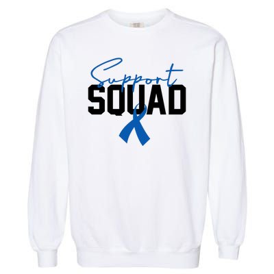 Colon Cancer Awareness Support Squad Garment-Dyed Sweatshirt