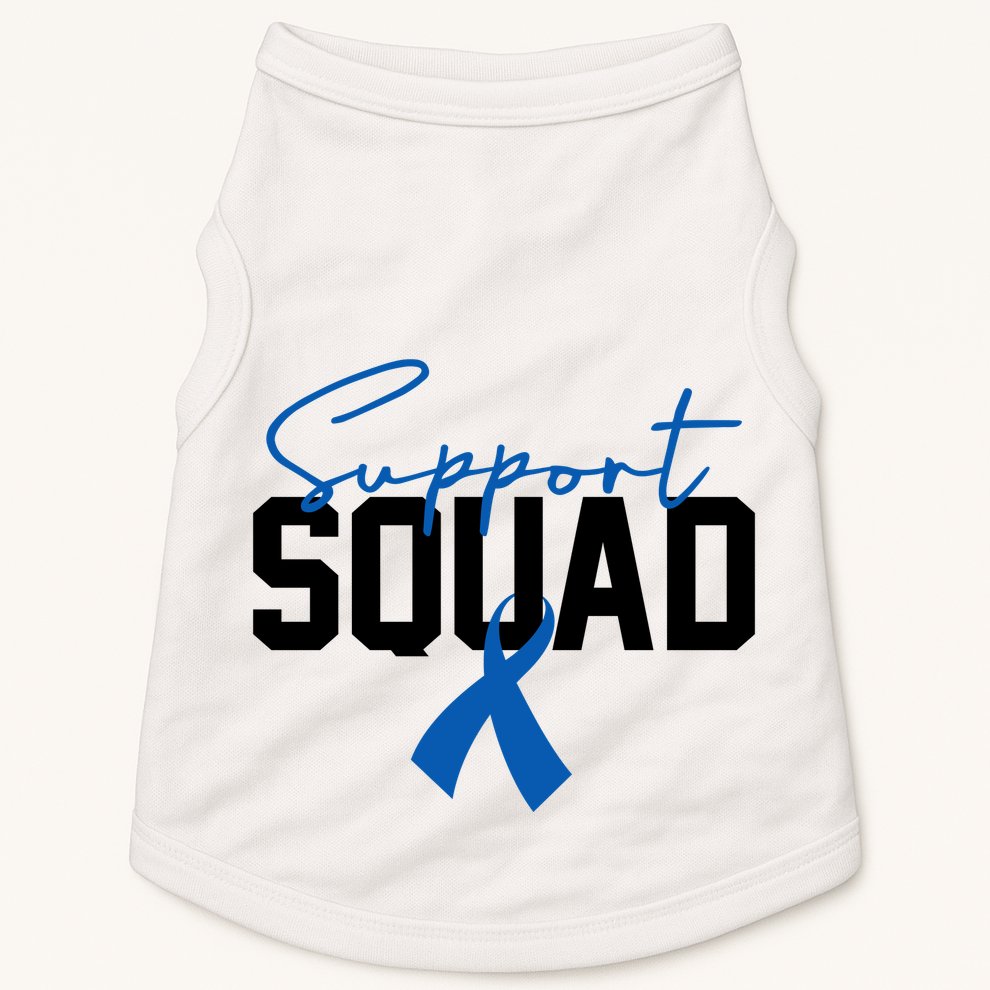 Colon Cancer Awareness Support Squad Doggie Tank