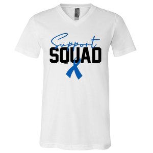 Colon Cancer Awareness Support Squad V-Neck T-Shirt