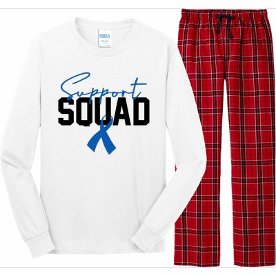 Colon Cancer Awareness Support Squad Long Sleeve Pajama Set