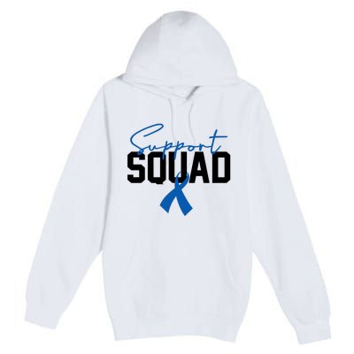 Colon Cancer Awareness Support Squad Premium Pullover Hoodie