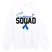 Colon Cancer Awareness Support Squad Premium Crewneck Sweatshirt