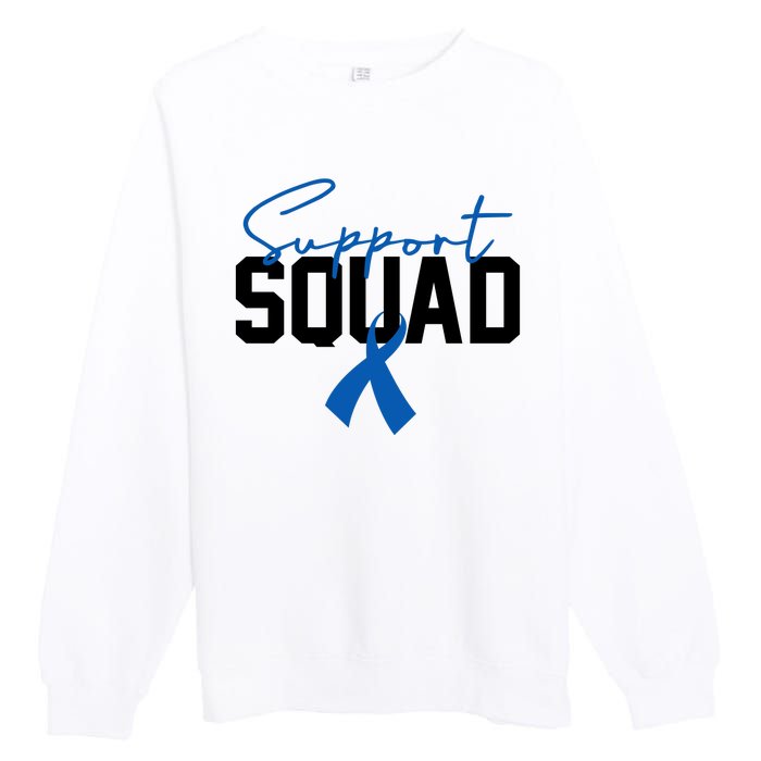 Colon Cancer Awareness Support Squad Premium Crewneck Sweatshirt