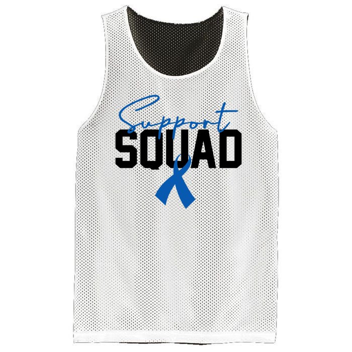 Colon Cancer Awareness Support Squad Mesh Reversible Basketball Jersey Tank