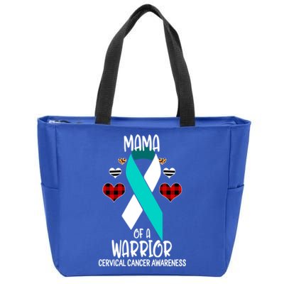 Cervical Cancer Awareness Mama Of A Warrior Mom Meaningful Gift Zip Tote Bag