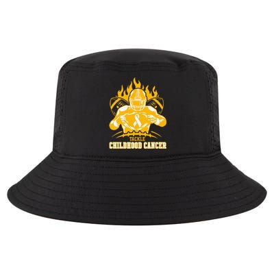 Childhood Cancer Awareness Tackle Childhood Cancer Football Cool Comfort Performance Bucket Hat