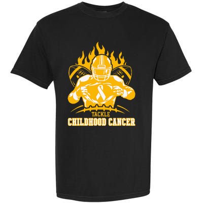 Childhood Cancer Awareness Tackle Childhood Cancer Football Garment-Dyed Heavyweight T-Shirt