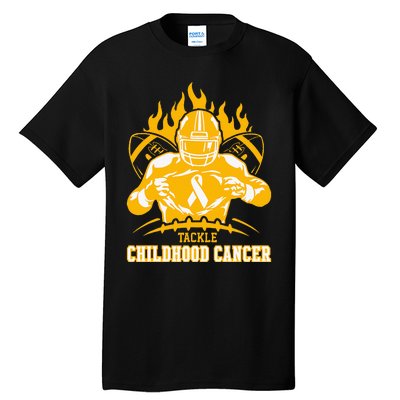 Childhood Cancer Awareness Tackle Childhood Cancer Football Tall T-Shirt