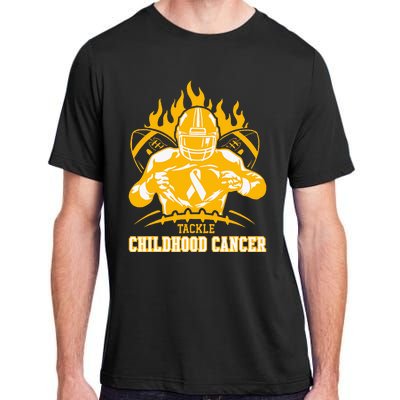 Childhood Cancer Awareness Tackle Childhood Cancer Football Adult ChromaSoft Performance T-Shirt