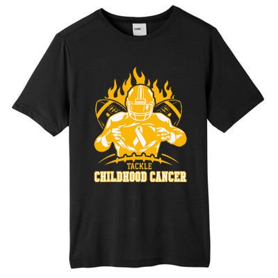 Childhood Cancer Awareness Tackle Childhood Cancer Football Tall Fusion ChromaSoft Performance T-Shirt