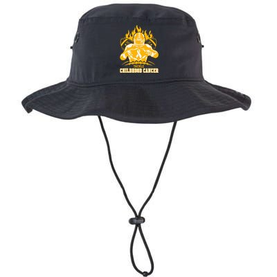 Childhood Cancer Awareness Tackle Childhood Cancer Football Legacy Cool Fit Booney Bucket Hat