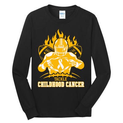 Childhood Cancer Awareness Tackle Childhood Cancer Football Tall Long Sleeve T-Shirt