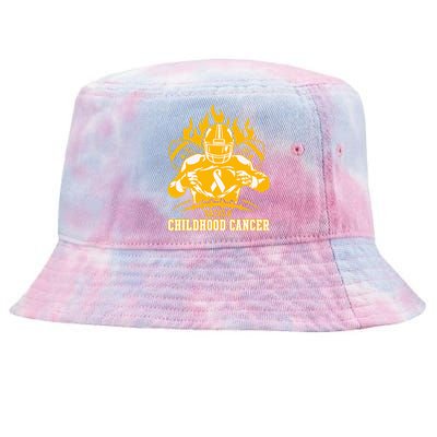 Childhood Cancer Awareness Tackle Childhood Cancer Football Tie-Dyed Bucket Hat