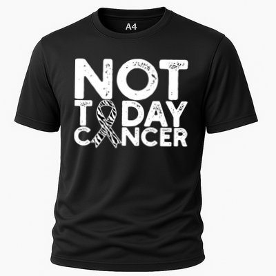 Carcinoid Cancer Awareness Not Today Cancer Zebra Ribbon Performance Shirt