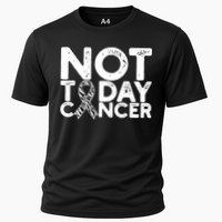 Carcinoid Cancer Awareness Not Today Cancer Zebra Ribbon Cooling Performance Crew T-Shirt