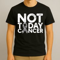 Carcinoid Cancer Awareness Not Today Cancer Zebra Ribbon T-Shirt