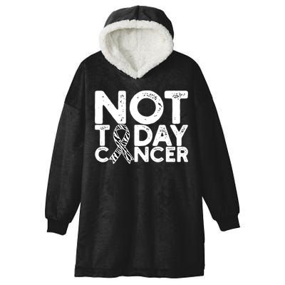 Carcinoid Cancer Awareness Not Today Cancer Zebra Ribbon Hooded Wearable Blanket