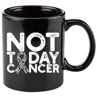 Carcinoid Cancer Awareness Not Today Cancer Zebra Ribbon 11oz C Handle Ceramic Mug