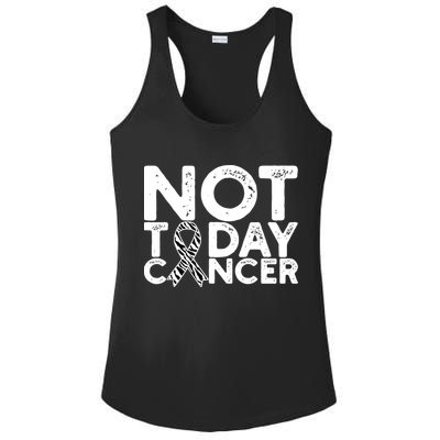 Carcinoid Cancer Awareness Not Today Cancer Zebra Ribbon Ladies PosiCharge Competitor Racerback Tank