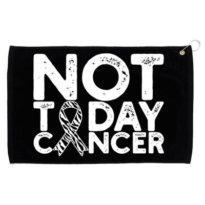 Carcinoid Cancer Awareness Not Today Cancer Zebra Ribbon Grommeted Golf Towel