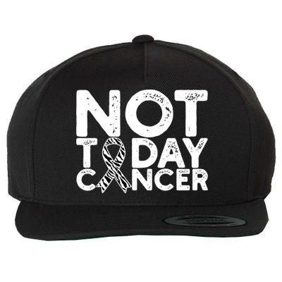 Carcinoid Cancer Awareness Not Today Cancer Zebra Ribbon Wool Snapback Cap