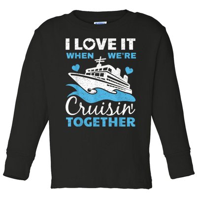 Cool Cruise Art  Wo Cruise Ship Couple Family Vacation Toddler Long Sleeve Shirt