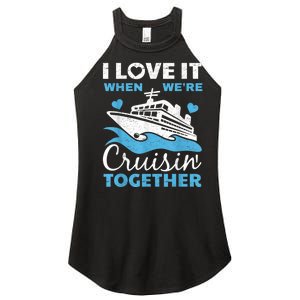 Cool Cruise Art  Wo Cruise Ship Couple Family Vacation Women's Perfect Tri Rocker Tank