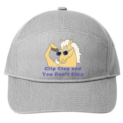 Clip Clop And You Dont Stop Horse Funny Boy Girl 7-Panel Snapback Hat