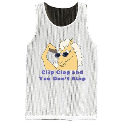 Clip Clop And You Dont Stop Horse Funny Boy Girl Mesh Reversible Basketball Jersey Tank